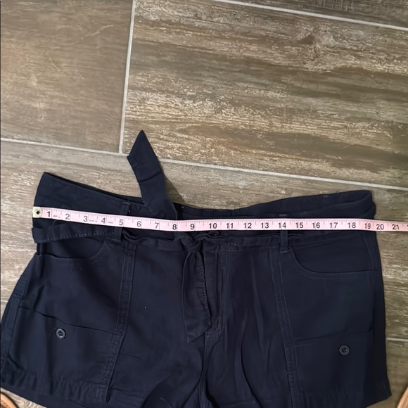 Maurices Navy Blue Cargo linen Shorts Lightweight Relaxed Fit - Picture 4 of 8